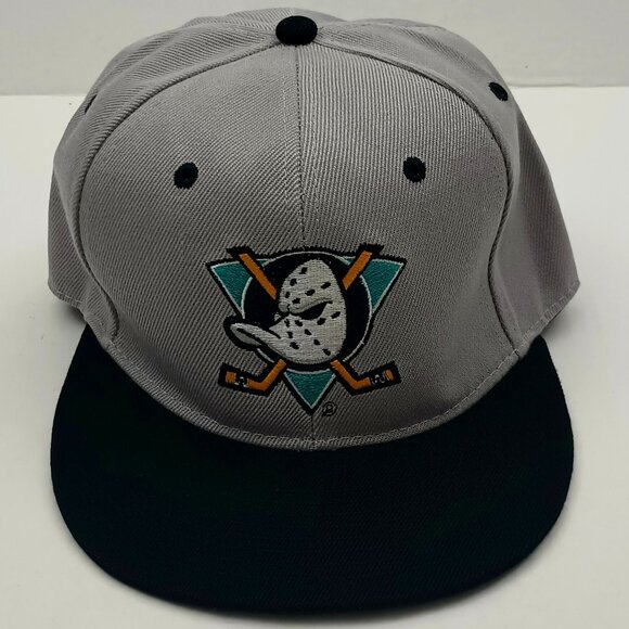NHL Anaheim Mighty Ducks Snapback Cap Hat by Sixth Man Promotions Gray - NWoT - Picture 1 of 6